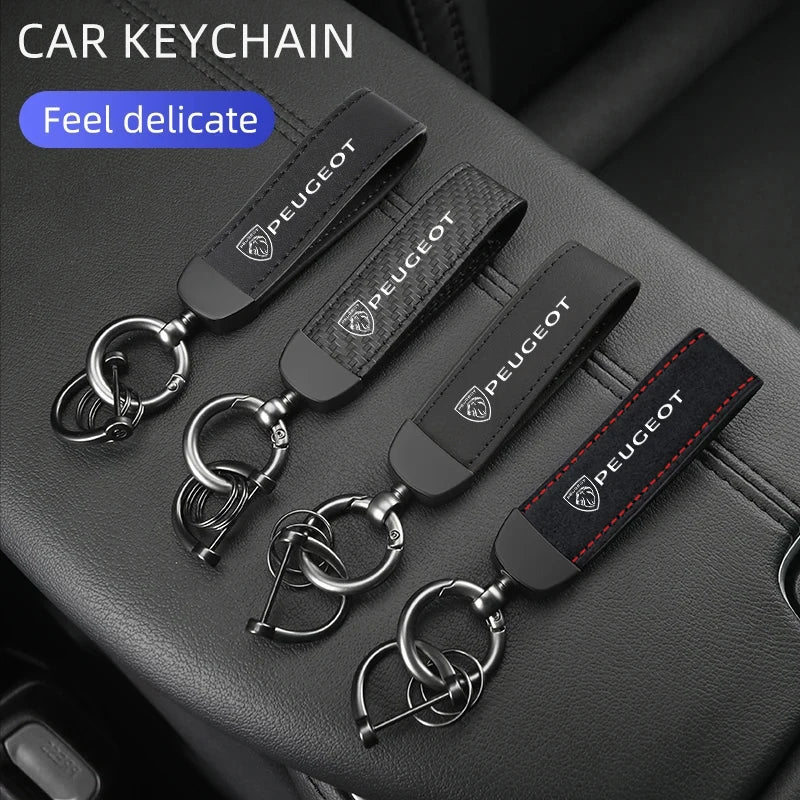 Car Luxury Keychain Vintage Zinc Alloy Key Ring Accessories For New Peugeot 408 4008 308 3008 Rifter 5008 508 2008 208 301 RCZ