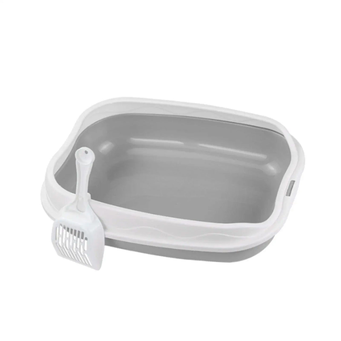 Cat Litter Box for Small Animals Rabbit Cat Sandbox Container Easy to Install Semi Enclosed Cat Sand Basin Kitten Toilet