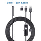 Android Endoscope Camera 7MM 5.5MM Mini Lens 3IN1 TYPE-C Micro USB 6LEDs Waterproof Inspection Borescope for Samsung Huawei PC