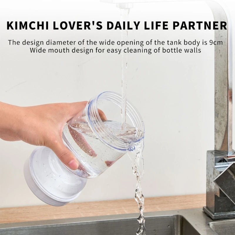Hourglass Pickles Jar Dry and Wet Dispenser Pickles Olives Hourglass Jar Cucumber Container for Kitchen Juice Separator