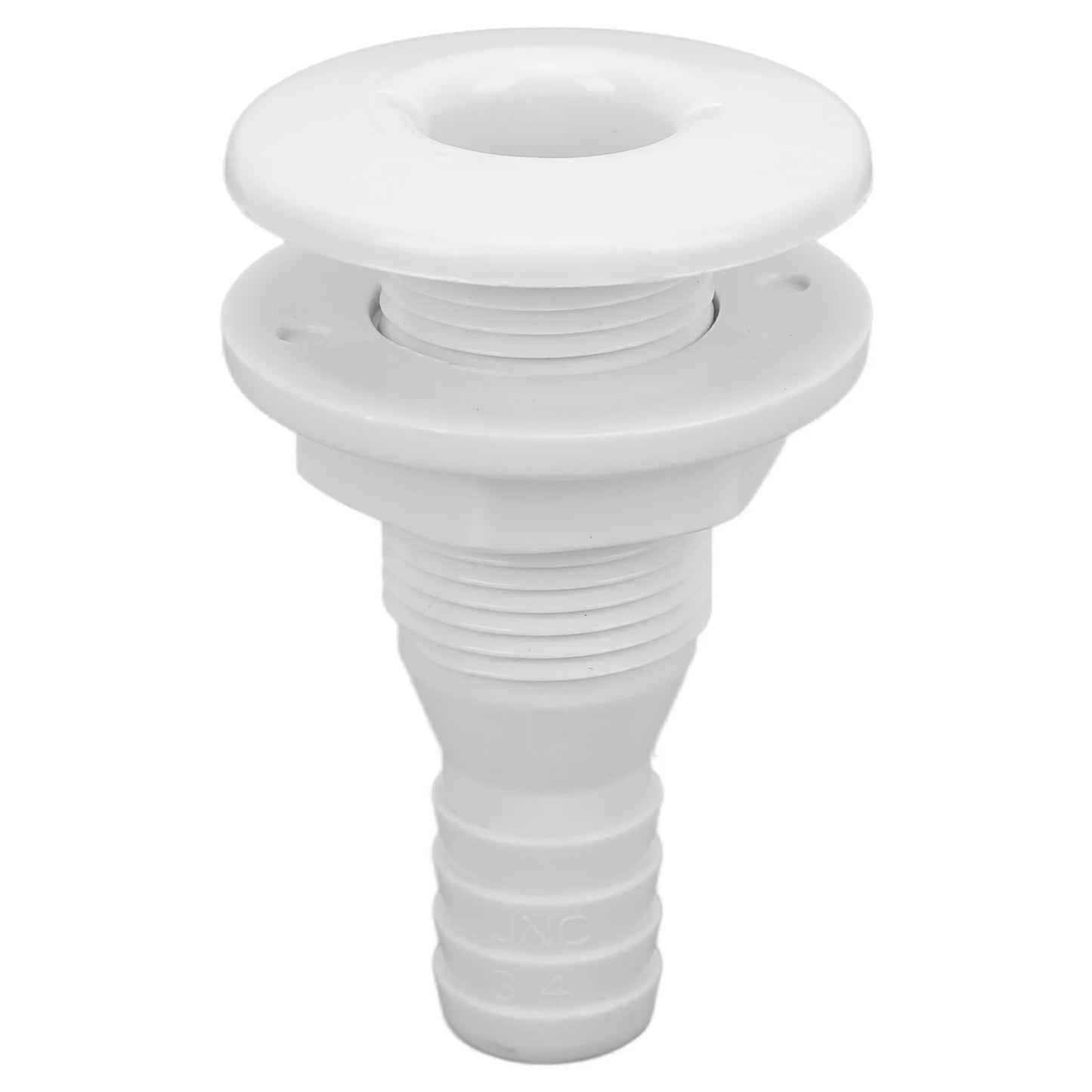 Boats Fitting Boat Through Hull Connector 3/4in ABS Plastic Hose Coupling Drain Outlet Accessory Drain Scupper Thru Hull Fitting