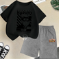 Summer Boys & Girls 100% Cotton T-shirt + Shorts Cartoon Naruto Creative Fashion street casual comfortable kids wear