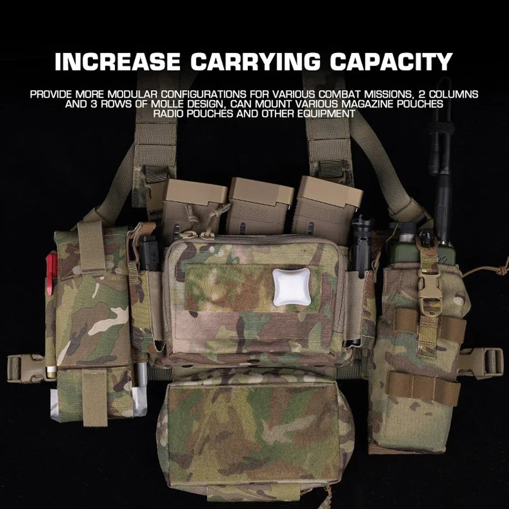 Tactical Chest Rig Side Accessory Molle  D3CR MK3 MK4 Chest Rig Hspstyle Side Entry Panel Airsoft Hunting Vest Gear