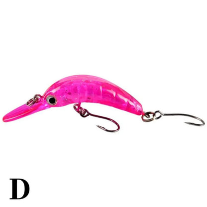 5.2cm/2.6g Micro Rice Worm Slow-sinking Plastic Fake Bait Artificial Hard Bait Bionic Lure Trout Pike Bass Fishing Accessories
