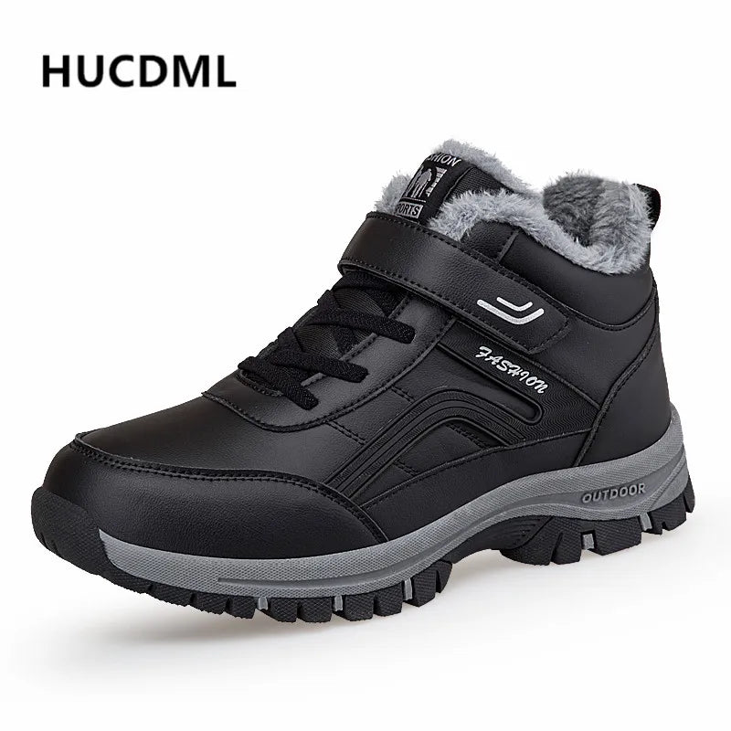 Waterproof Winter Men Boots Suede Warm Snow Women Boots Men Work Casual Shoes High Top High-top Non-slip Ankle Boots