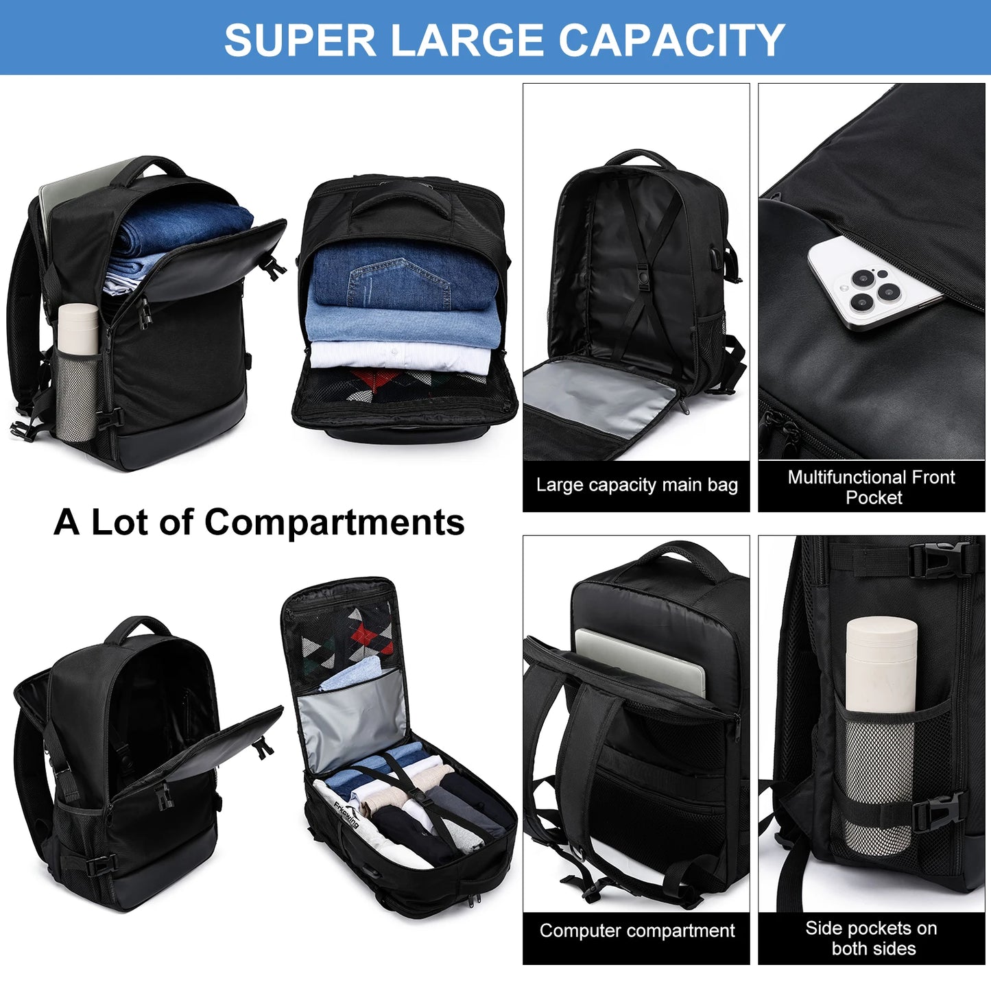 ryanair 40x20x25 and easyjet 45x36x20 Cabin Bag Travel Backpack unisex Laptop Backpack outdoor travel backpack Student.School
