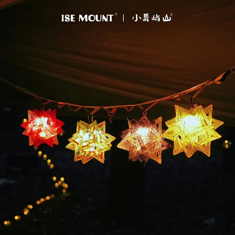 ISE MOUNT Outdoor Polaris PP Panel Lampshade Camping Light Color Waterproof Lampshade Portable Camping Accessories