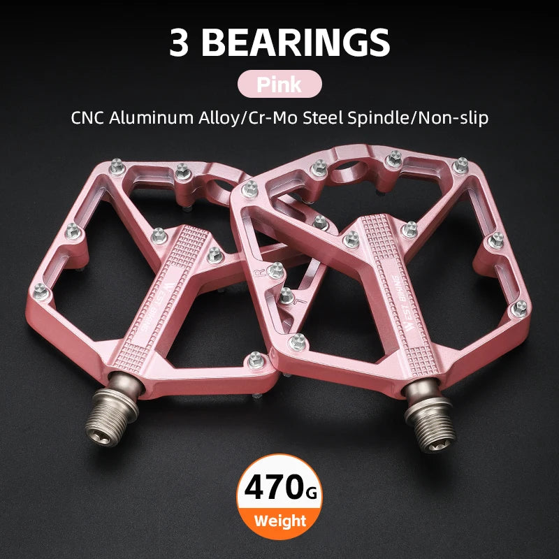 WEST BIKING MTB Cycling Pedals Sealed Bearing Ultralight Aluminum Alloy Footboard Anti-Slip Bicycle Platform Pedals Bike Parts