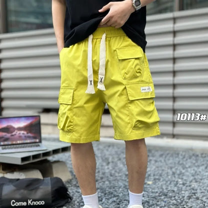 2024 Summer American Tooling Shorts Men's Multi-pocket Quick-drying Shorts Breathable Straight Five-point Pants Streetwear