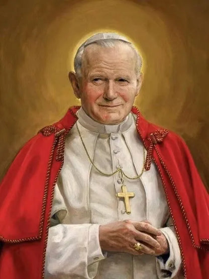 Saint Pope John Paul II 5D DIY Diamond Painting Embroidery Catholic Icons Cross Stitch Mosaic Picture Handicraft Home Decor