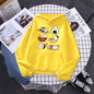 Sushi Cat's Day Harajuku Printed Hoody Womens Fashion Loose Clothing Autumn Fleece Sweatshirt Casual O-Neck Female Streetwear