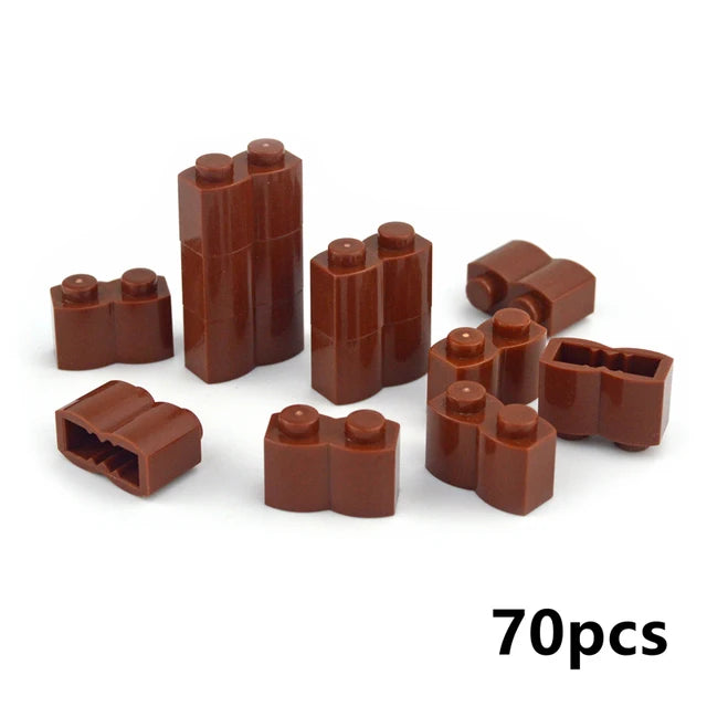 DIY Wall Bricks 1x4 1x3 1x2 Dots Thick Building Block Educational Creative House Contruction Toys Compatible With 15533 For Kids