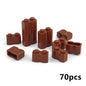 DIY Wall Bricks 1x4 1x3 1x2 Dots Thick Building Block Educational Creative House Contruction Toys Compatible With 15533 For Kids