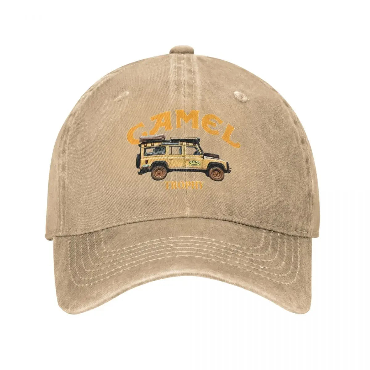 Camel Trophy Logo Unisex Style Baseball Caps Distressed Denim Washed Hats Cap Vintage Outdoor Workouts Adjustable Snapback Cap