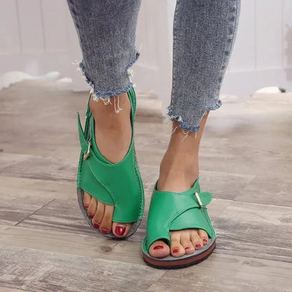 Multicolored Sandals Female Shoe Strappy Heels Large Size Slip-on Loafers Summer Women's Girls Big Comfort Closed Elastic Band