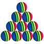 10 Pcs EVA Rainbow Balls Throwing Funny Interactive Play Chewing Rattle Scratch Toy Pet Dog Supplies