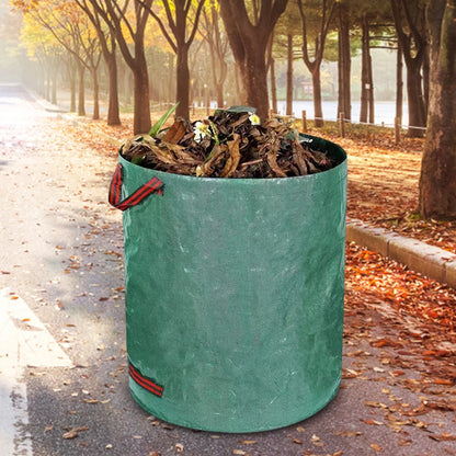 50-500L Foldable Garden Waste Bag Large Capacity Leaf Sack Light Storage Bag Garbage Wastebasket Garden Leaves Debris Trash Can