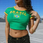 Summer Y2K Clothes T-shirt Women Letter Graphic Streetwear Crop Top Aesthetic Gothic Harajuku Tee Slim T Shirt Girl Vintage new