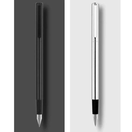JINHAO 65 Fountain Pen F/EF/ 0.3mm Nib Stainless Steel Frosted Black Writing Ink Pens Business Office School Supplies Stationery