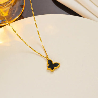 1/2/3Pcs 18K Gold Plated Stainless Steel Butterfly Bracelet for Women, Elegant Butterfly Hand Decor Necklace Bracelet Jewelry