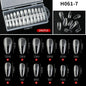 240pcs Semi-frosted Matte Fake Nails Long Coffin Stiletto Artificial False Nails Tips Clear Fake Nail Art Tips For Extension