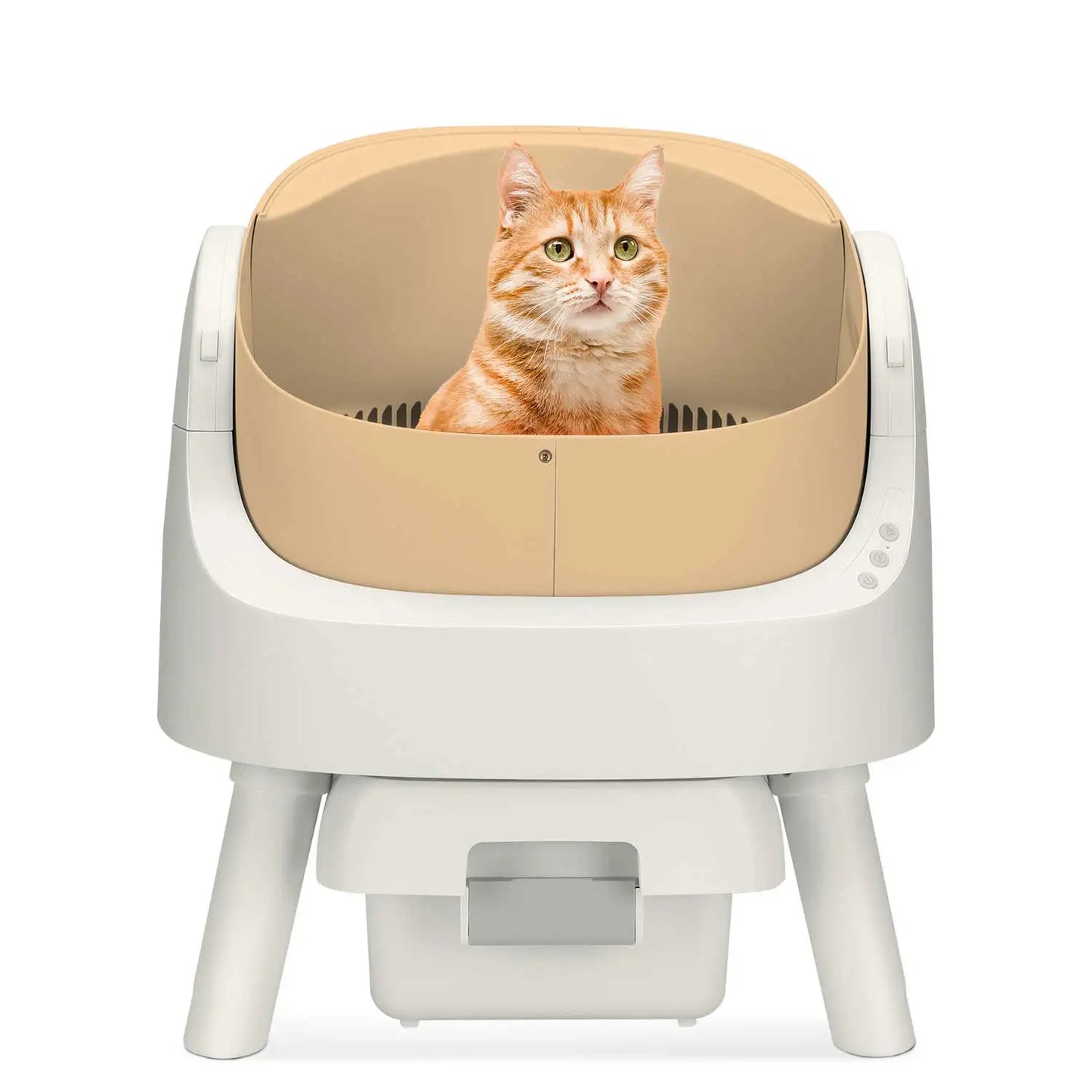 AutoScooper Automatic Cat Litter Box Safety Self Cleaning Machine, Includes Mat And Trash Bags, White (Manufactured By PetPivot)
