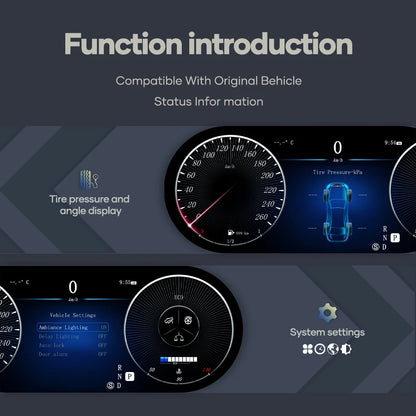 12.3 LCD Digital Dashboard Cluster For Benz R Class ML GL G GLE GLS W164 W166 W463 2006-2019 Years Auto Instrument Panel Cockpit