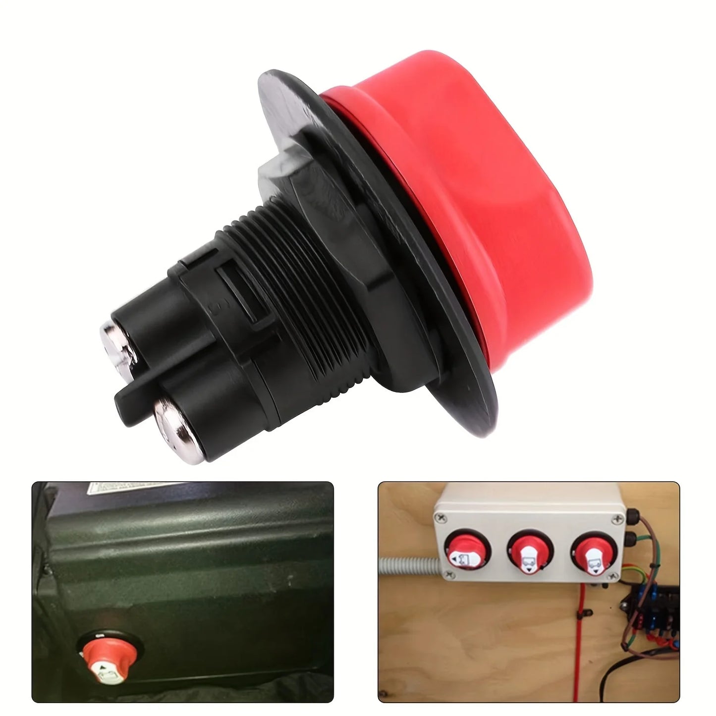 50A 100A 200A Battery Isolator Selector Switch for Boat, Battery Master Disconnect Switch Power Cut/Shut Off Kill Switch 12-48V