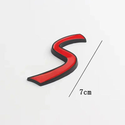 3D Metal Red Mini Cooper S Badge Emblem Sticker Decal for Mini R50 R52 R53 R56 R57 R58 F55 F56 Car Styling Accessories