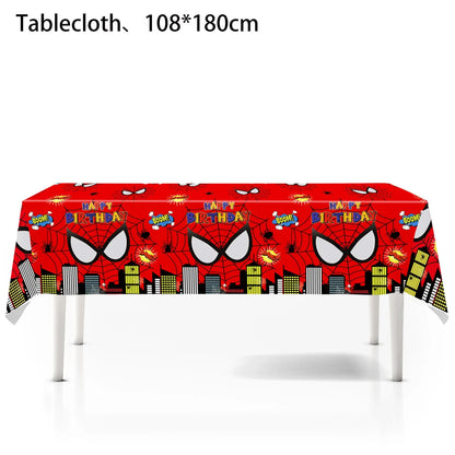Tablecloth Decorations Spiderman Birthday Party Supplies Spiderman Theme Disposable Table Cover Kid Birthday Party Supplies Baby