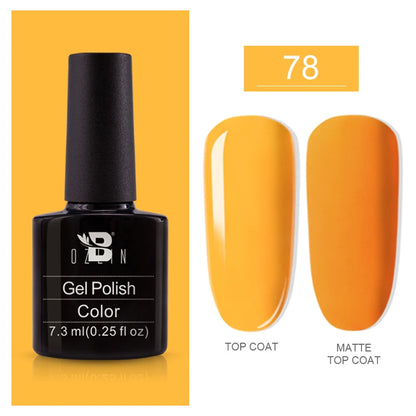 BOZLIN 5ML Color Solid Nail Gel Colorful Painting Nail Art Varnish Semi Permanent Solid Polish UV Nail Gel Top Coat Manicure