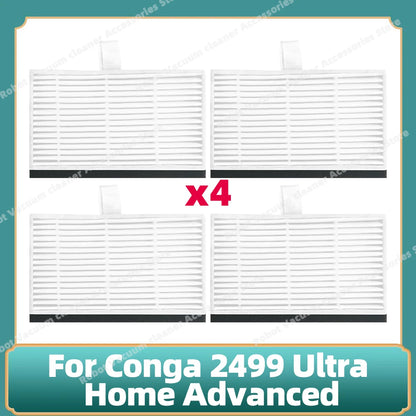 Fit For Conga 2499 Ultra Home Advanced Titanium / Atvel SmartGyro R80 Base Main Side Brush Filter Mop Cloth Dust Bag Parts