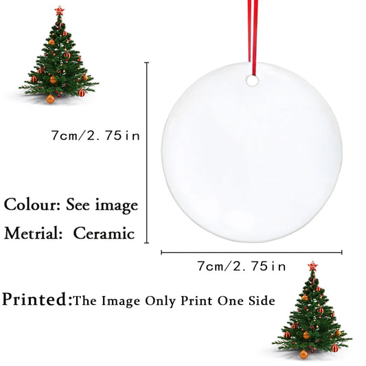 Personalized Christmas Ornament Custom Name Photo Prop Pendant Xmas Party Photography Accessories Ornament Xmas Keepsake Gift