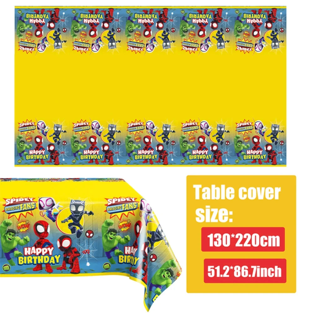 Tablecloth Decorations Spiderman Birthday Party Supplies Spiderman Theme Disposable Table Cover Kid Birthday Party Supplies Baby