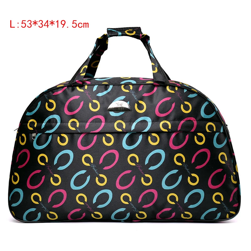 Large Capacity Handbag Travel Bag for Women Fashion Cartoon Luggage Bag Men Weekend Travel Bag Waterproof Shoulder Travel Duffle