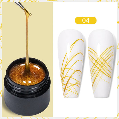 BOZLIN 5ML Color Solid Nail Gel Colorful Painting Nail Art Varnish Semi Permanent Solid Polish UV Nail Gel Top Coat Manicure