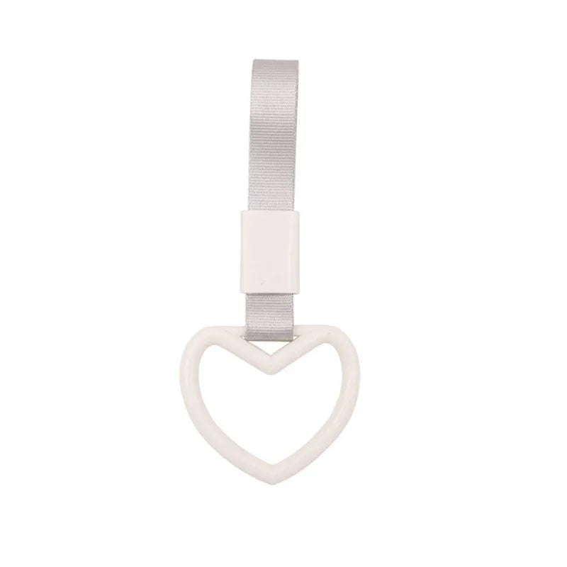 JDM Tsurikawa Heart Ring Car Tow Belt Train Bus Handle Hand Strap Drift Charm Strap Drift Auto Accessories Car Styling Bradn New