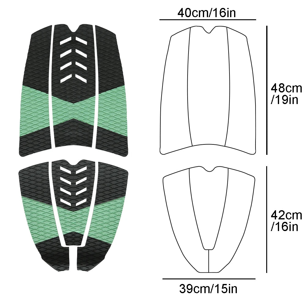 Sup Anti Deck Traction Slip Pad 6 Piece Premium Eva With Grip Surfboard Longboard Paddle Board Back Glue Foot Pads Hot Quality
