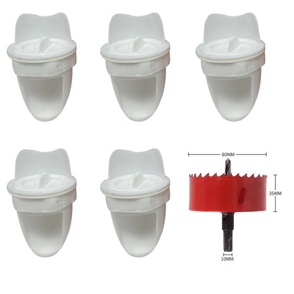 Chicken Feeder Poultry Feeding Supplies DIY Rain Proof Poultry Feeder Port Gravity Feed Kit For Buckets Barrels Bins Troughs