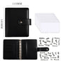 A7 PU Leather Notebook Binder Budget Plan Organizer Binder Cover 6 Binder Pockets And 12 Pcs Expense Budget Sheets Sticker