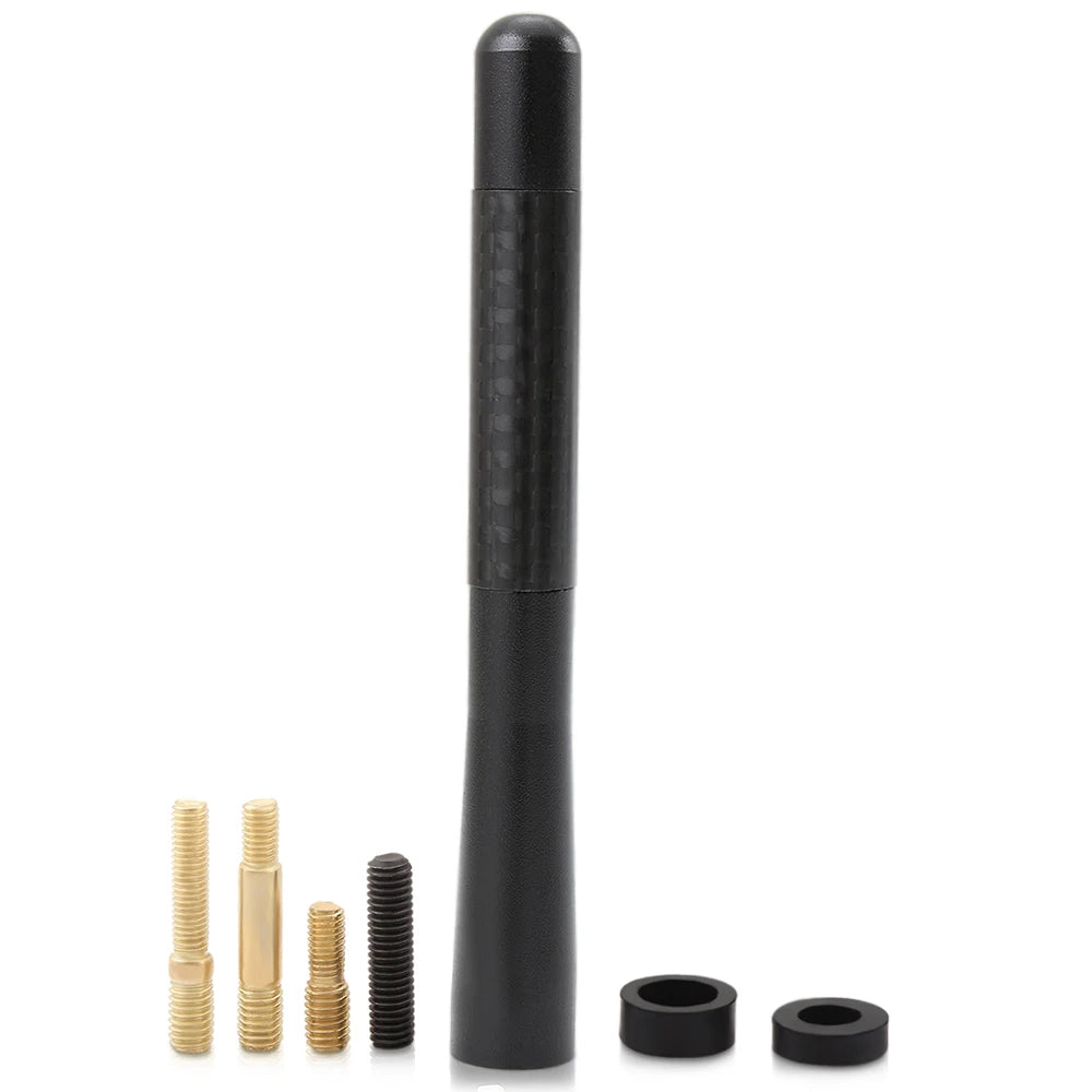 Car Carbon Fiber Short Stubby Mast Antenna for Skoda Octavia 2 A7 A5 A4 Vrs Fabia 2 1 Rapid Yeti Superb 3 Felicia Citigo RS