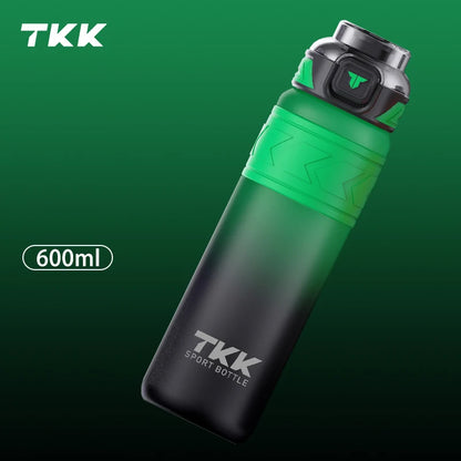 TKK 600/850/1000ml Sports Watter Bottle Tritan BPA-free Portable Leak-proof Plastic Drinkware Outdoor Fitness Gradie Kettle
