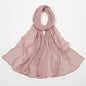 New Premium Silk Crinkle Hijab Scarf Women Shawls Plain Muslim Women Hijabs Breathab Islam Women Turban Pleated Scarf Ramadan