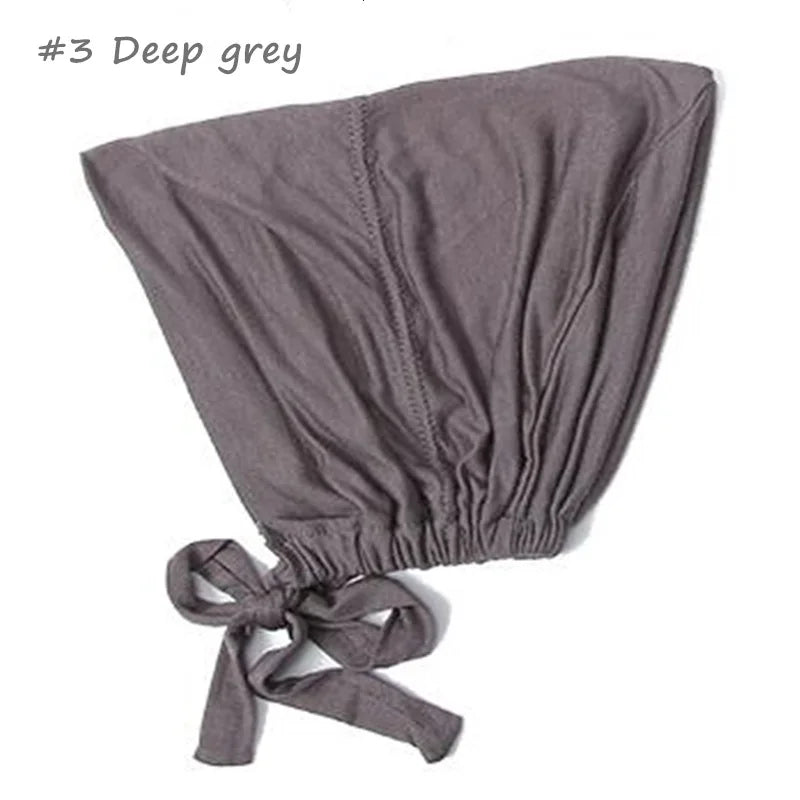 Islamic Headscarf Hijab Bonnet Female Turban Hat Ladies Headband Cap Muslim Women's Under Scarf Caps Soft Cotton Inner Hijabs
