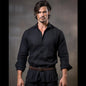 Men's Slim Fit Long-Sleeve Cotton Linen Shirts for Men Business Casual Button Down Shirt Lightweight Breathable Shirts