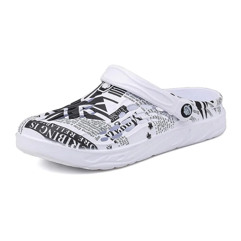 Men Summer Shoes Sandals Men's Holes Sandals Hollow Breathable Flip Flops Clogs Shoes Fashion Beach Slippers Big Size 47 48 49