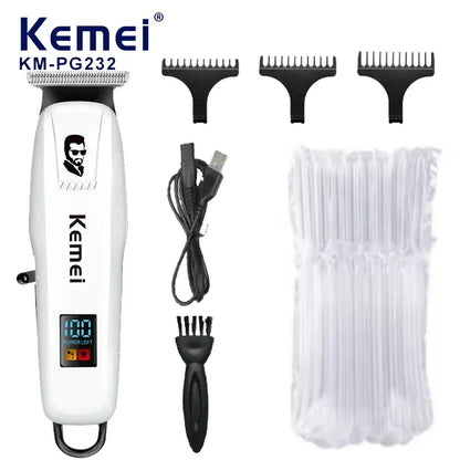 Kemei KM-PG232 Professional Hair Cutting Machine Electric Hair Clipper Cordless Trimmer for Men Rechargeable Shaver Styling Tool