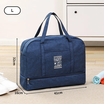 Fashion Folding Travel Bag Unisex Oxford Travel Weekend Overnight Bags Large Capacity Hand Luggage Tote Duffel Accessor Supplies