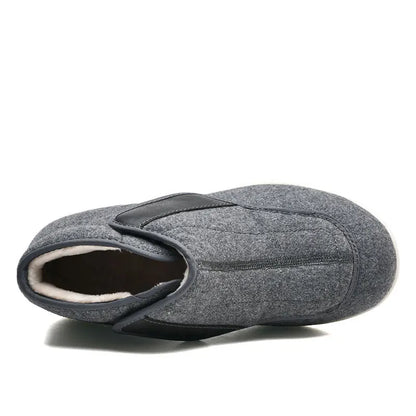 Walking Shoes Warm Wool Boots Casual Men Orthopedics Wide Feet Swollen Shoe Thumb Eversion Soft Comfort Adjust Diabetic Recovery