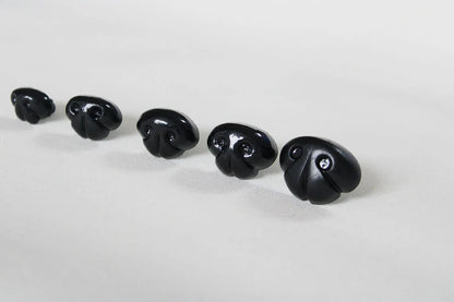 30pcs  15mm 18mm 20mm 22mm 25mm 30mm high quality  black plastic safety toy dog nose with hand press washer